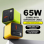 65W Fast Charging Phone Charger Block with Retractable 80cm Type-C Cable