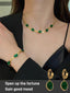 Ultimate Elegance--Jade bracelet, earrings and necklace set