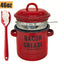 42 oz bacon grease container with strainer and food-grade silicone spatula