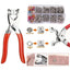 PROMOTION - 100pcs Invisible Colored Metal Buckle & 1 Count Manual Pressure Pliers