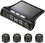 Solar Power Car Tire Pressure Monitoring Tool, TPMS with 4 External sensors & 5 Alarm Modes, LCD Real-time Display, Auto Sleep Mode, Easy to Install