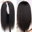 Kinky Straight Glueless V-Part Human Hair Wig