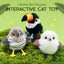 Realistic bird-shaped interactive cat toy