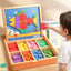 Early Wooden Magnetic Pattern Block Puzzle Set