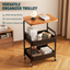 Mobile multi-purpose trolley with storage – Multi-level storage trolley for household items and snacks