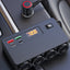 120W Car Charger Adapter – 4 USB Ports + 3 Sockets, Real-Time Voltage Display
