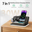7-in-1 MagSafe Fast Wireless Charging Stand, Dual Mobile Phone Charging Station, Touch Night Light, Bluetooth, Digital Display, 33W Adapter. For iPhone 16/15/14/13/12 Pro Max, Apple Watch, Earbuds and Android