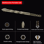 New Four-Flute Sawtooth Eccentric Drill Bit Set