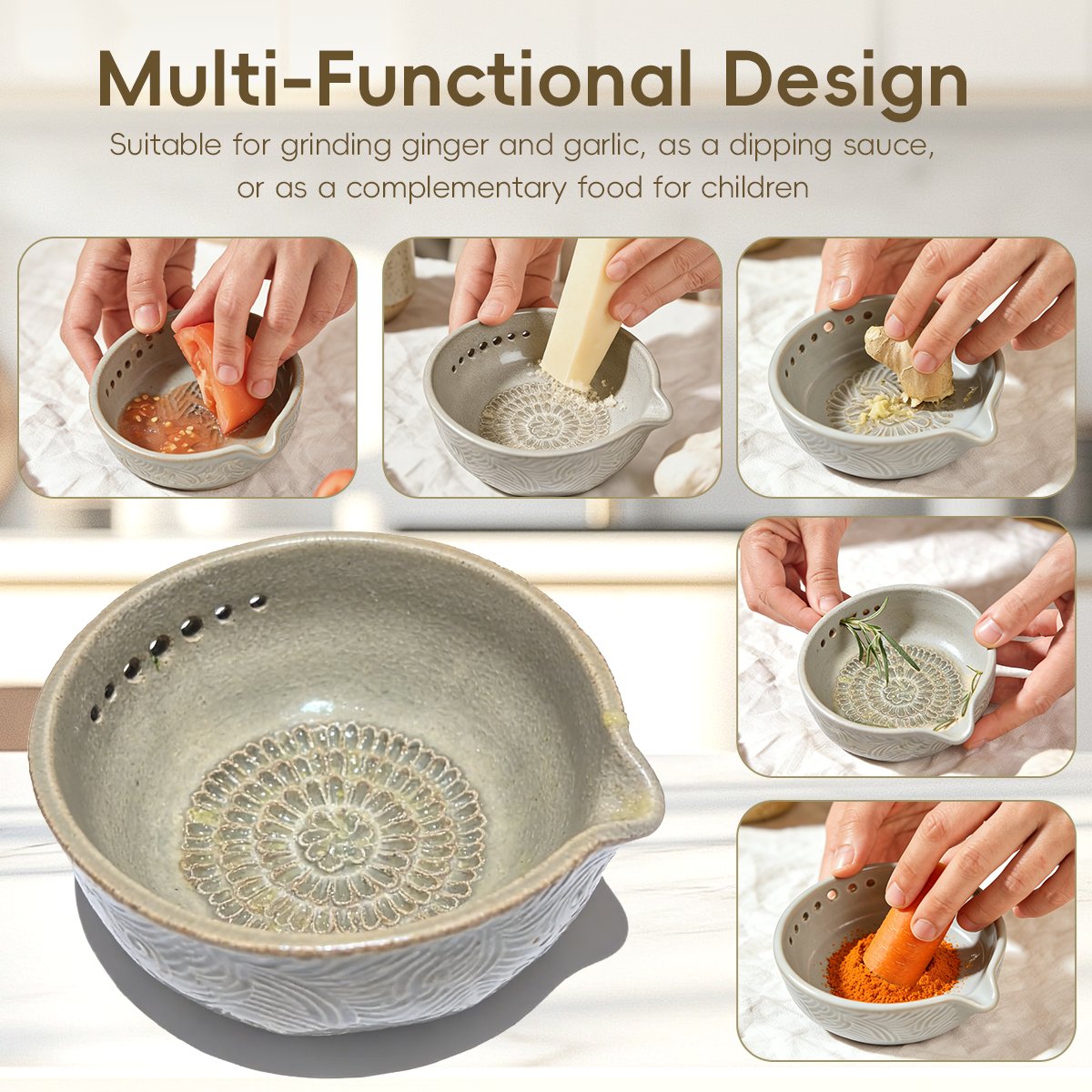 Handmade Garlic Grater x Herb Bowl