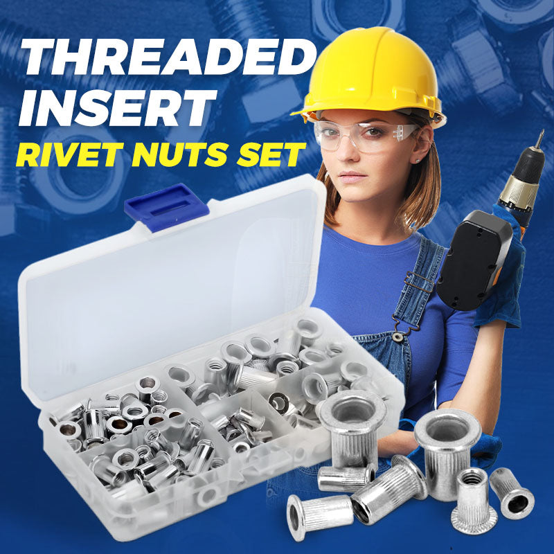Hot Promotion Flat Head Threaded Insert Nut Rivet Nuts Set