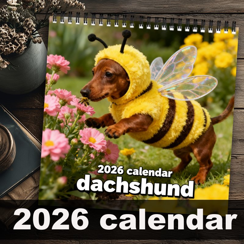 Dachshund Wall Calendar – Cute Sausage Dog 12-Month Planner for Dog Lovers
