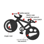 Personalised Stainless Steel Bicycle Multi-Tool – 16-Function Tool