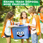 Eco-Friendly Trash Can Face Sticker Set