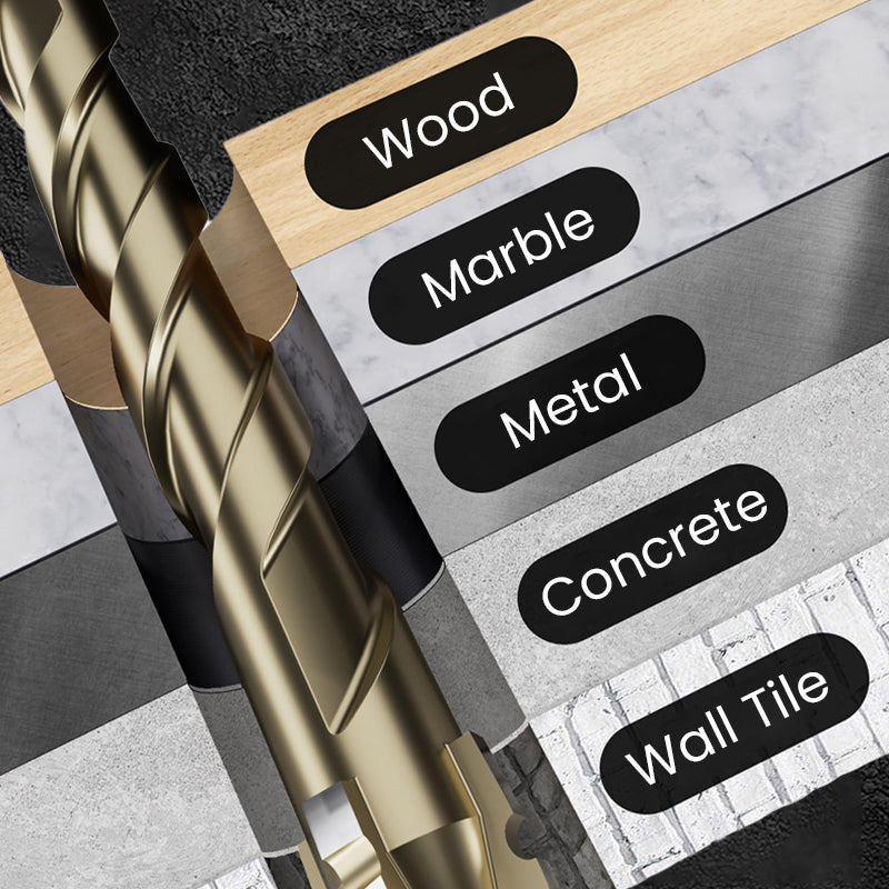 High-Strength 4-Flute Serrated Eccentric Drill Bit Kit