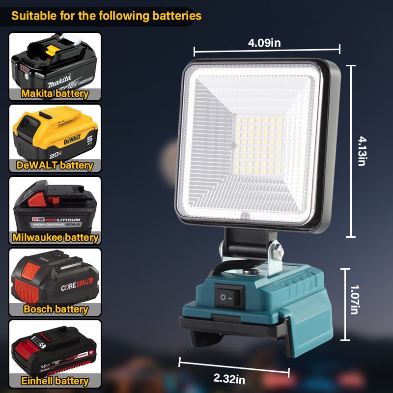 3000LM Cordless LED Work Light with charging Ports