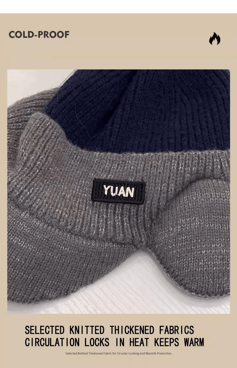 The Perfect Christmas Gift for Him: Winter Knitted Earflap Hat - Ultimate Cold Protection & Style