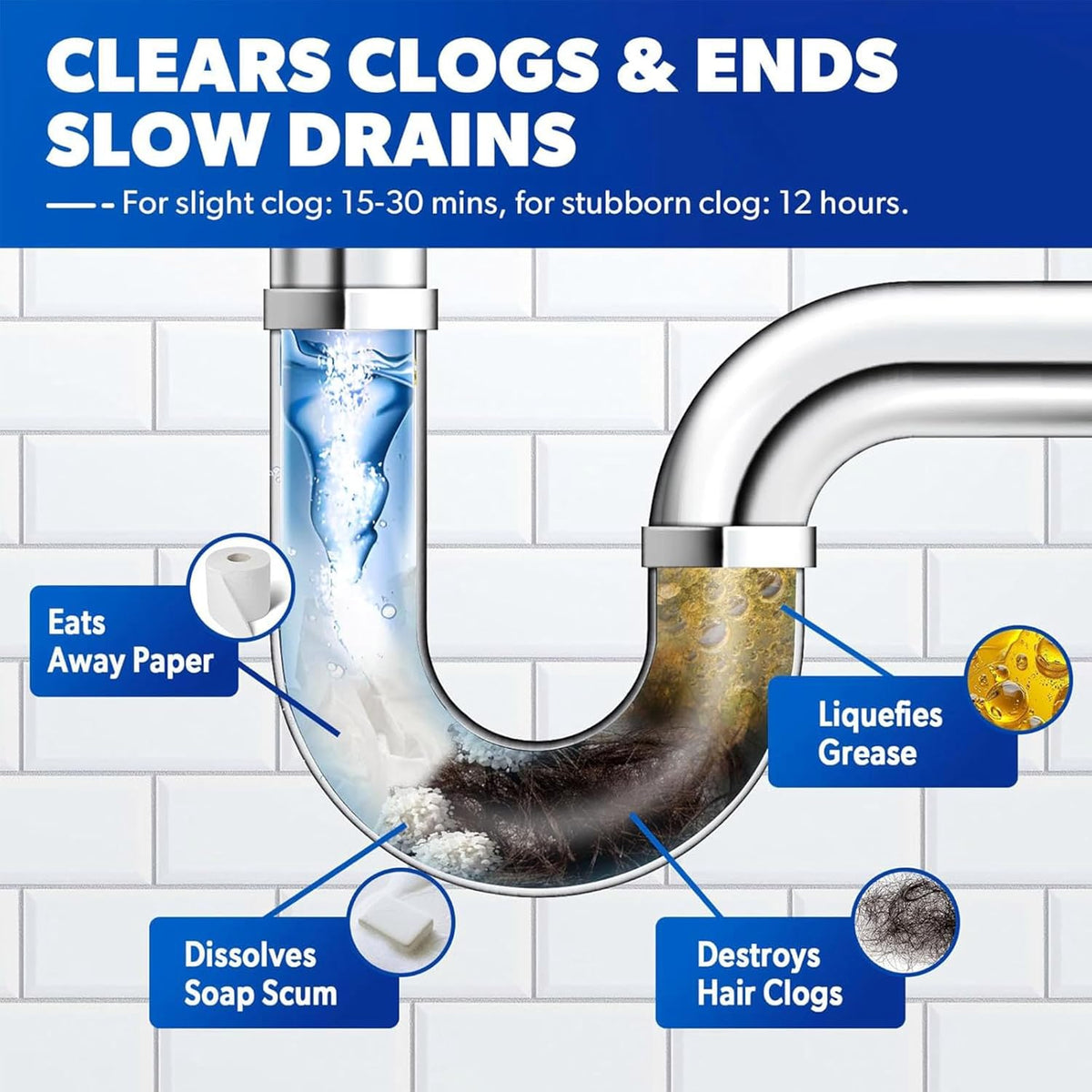 Sale - Powerful Pipe Dredging Agent for Kitchen and Toilet Pipelines