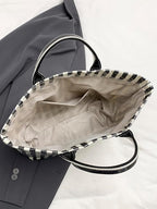 Lightweight Striped Tote Bag Large Capacity Travel & Beach Carryall