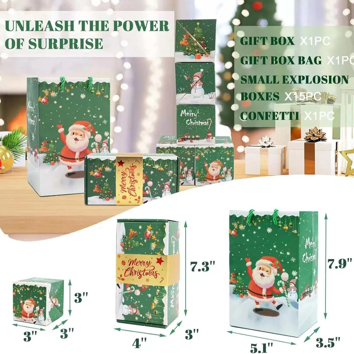 Unique Folding Bouncing Christmas Gift Box