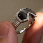 Ski Goggle Shaped Adjustable Ring - Unique Winter Sports Jewelry for Ski Enthusiasts