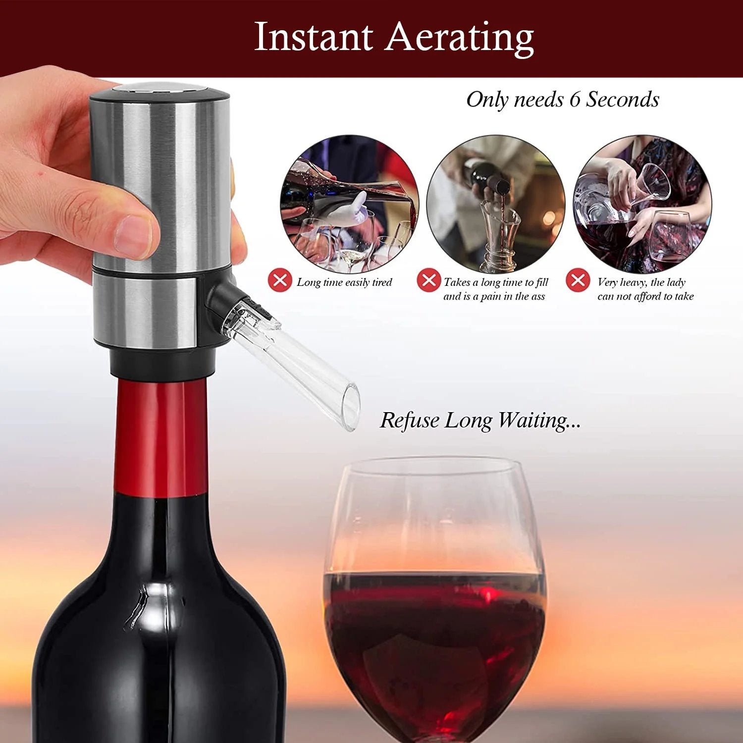 Electric Wine Aerator and Dispenser