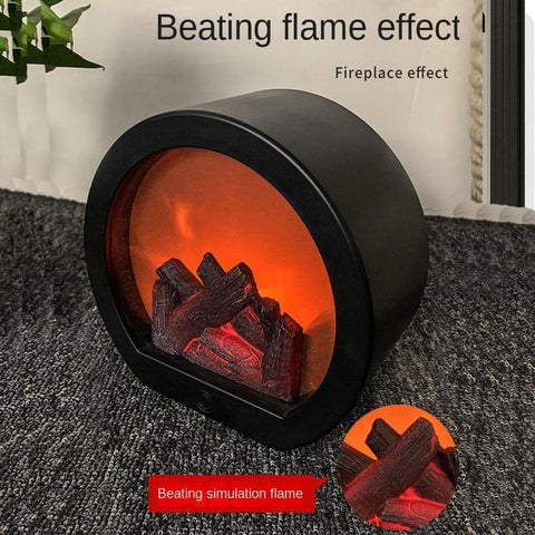 Flameless LED Fireplace Decorative Lantern Lamp