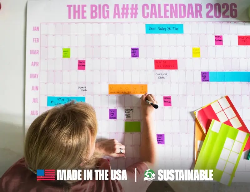 The Big A## Wall Calendar - Flexible Dry-Erase Material Design Your Amazing Year
