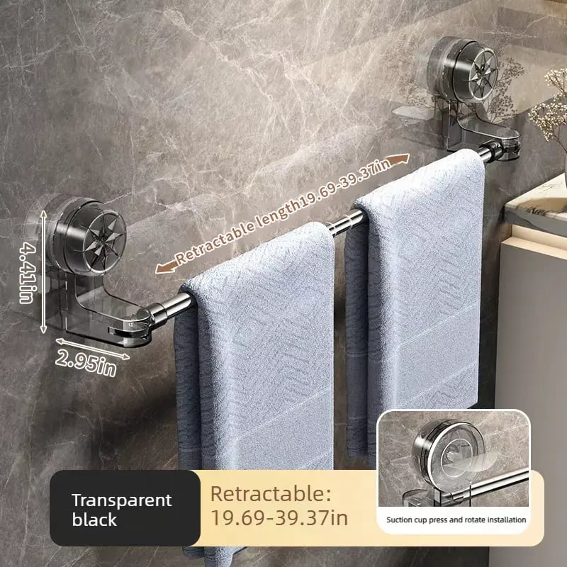 Wall-Mounted Towel Rack with Strong Suction – No Tools Needed
