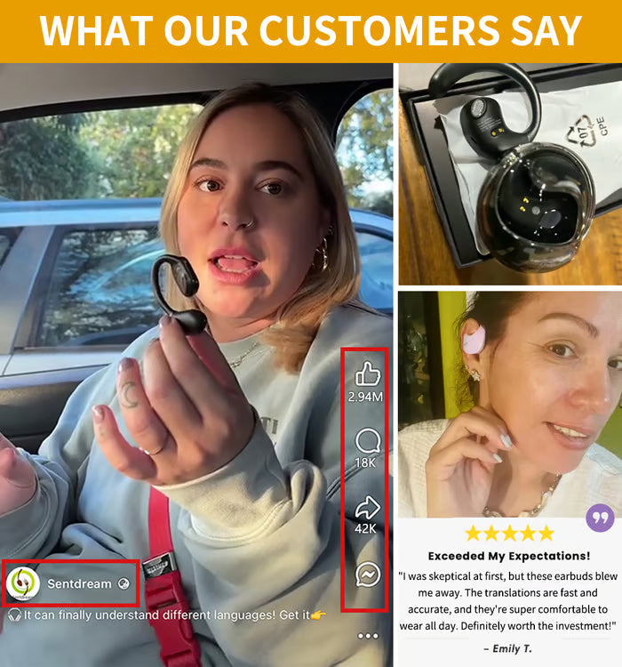 #1 Bestseller Wireless OWS Bluetooth 5.4 Earbuds with AI Translation