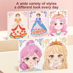 Top-selling gift of Special Diamond Painting & Princess Book Makeup Craft Kits Foil Art Books Set Play on Paper
