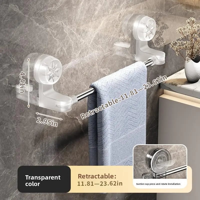 Wall-Mounted Towel Rack with Strong Suction – No Tools Needed