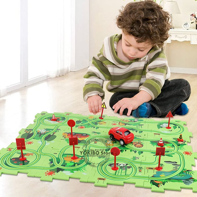Educational puzzle and circuit game for children