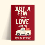 Just A Few Things I Love About You Fill In The Blank Gift Book