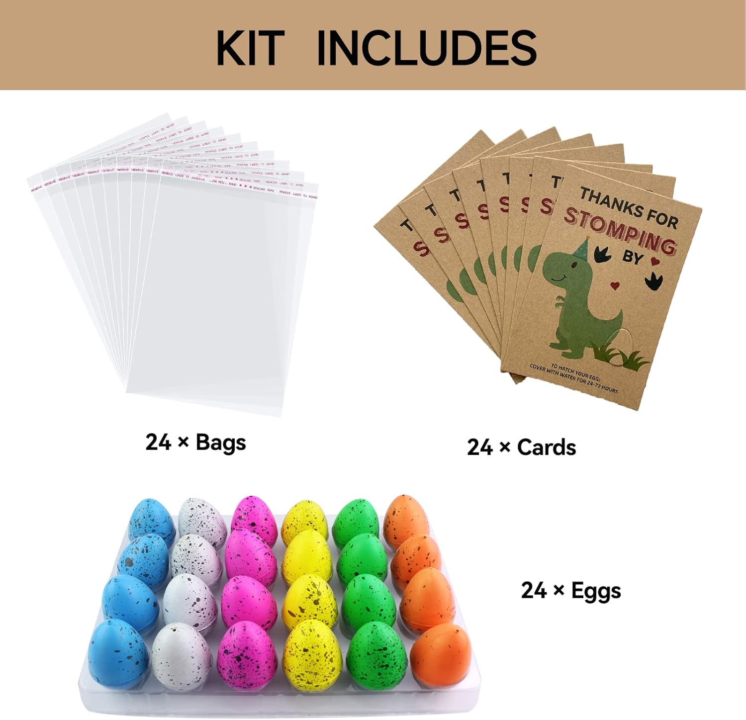 Valentine's Day Gift Set - Hatching Dino Egg Thank You Cards | Dinosaur Party Favors for Kids, Classroom Exchange, Birthday Goodie Bags