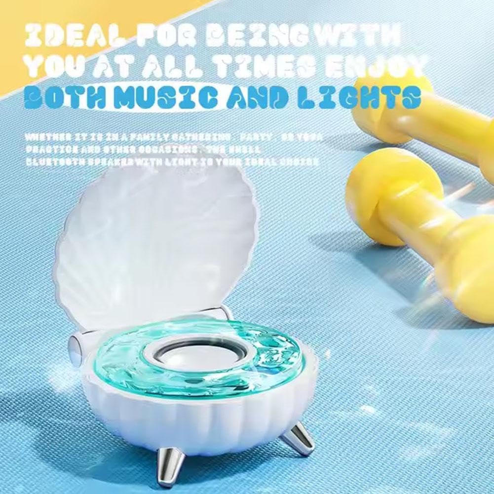 Seashell Bluetooth Speaker | Beat-Sync Colorful LED Lights