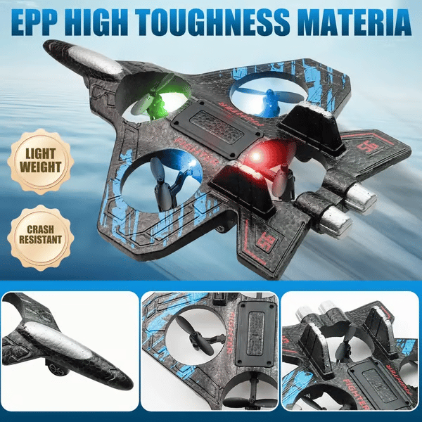 360° Flips + LED Lights This Week! RC Stunt Fighter Jet Toy for Kids
