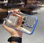 Iphone case with mirror frame lens film cover