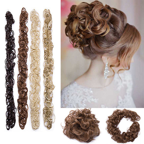 Diy Curly Bun hair accessories