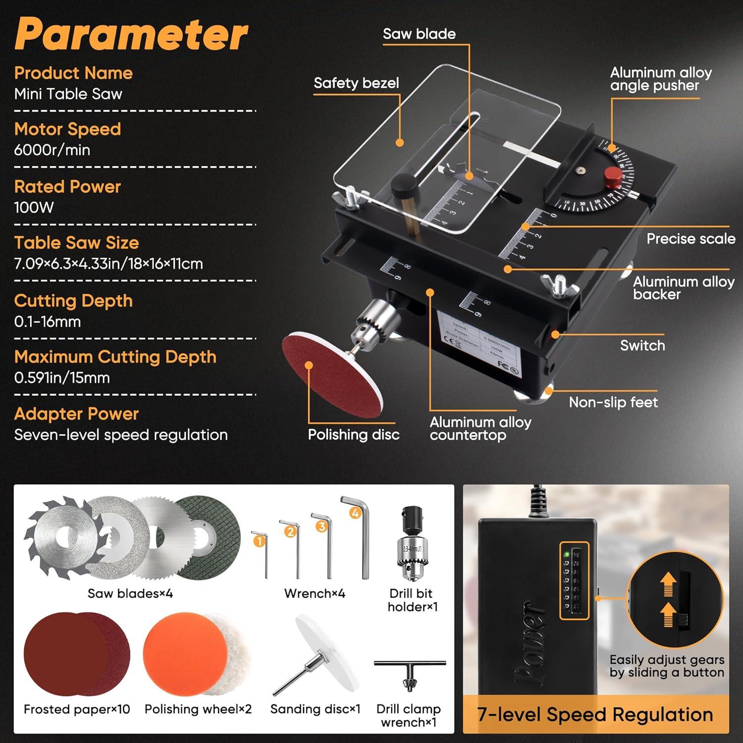 New Multi-functional Mini Precision Table Saw