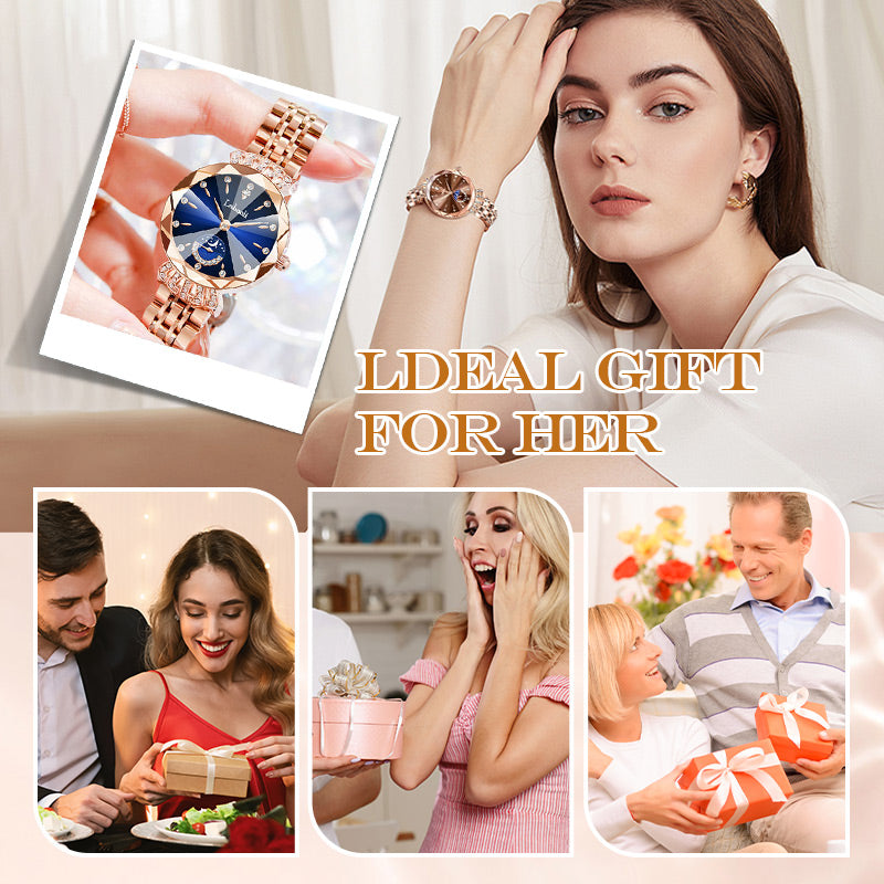 FLASH SALE! ! Women's Fashionable Diamond Moon Star Watch