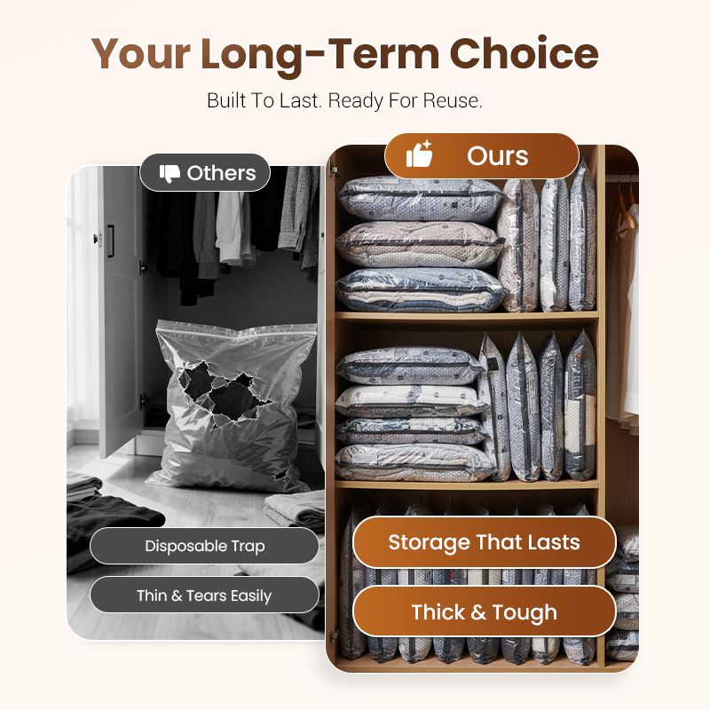 Cordless Travel Vacuum Storage Compression Bag