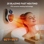 Wall Outlet Space Heater with LED Display