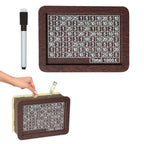 Wooden Lottery Ticket Game Board & Money Box with Counter