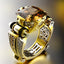 Heavy Duty Vintage Zirconia Wide Band Ring