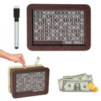 Wooden Lottery Ticket Game Board & Money Box with Counter