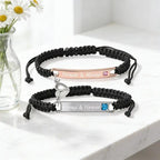 Valentine's Day - Adjustable couple bracelets with heart charm for love
