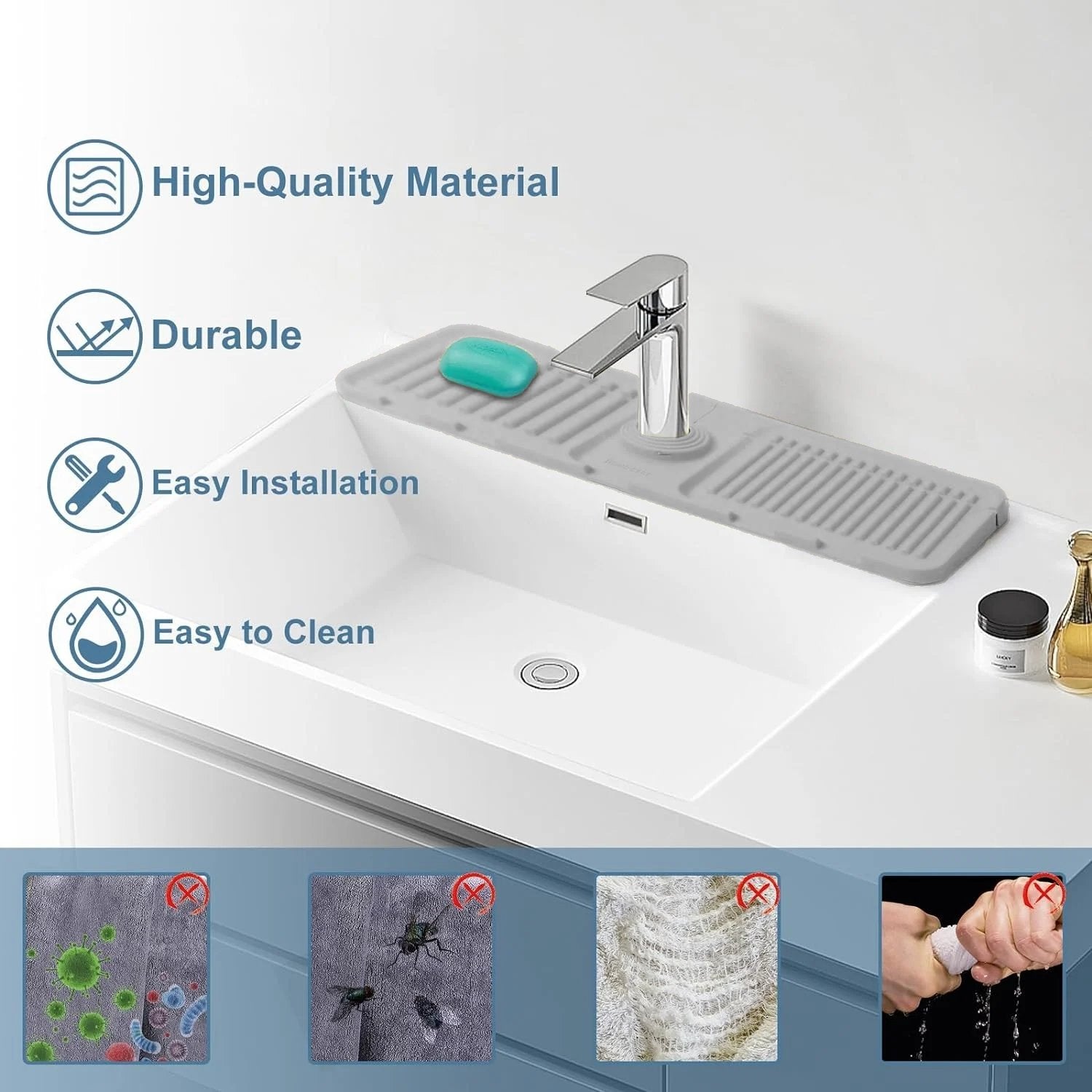 Faucet Splash Guard & Drainage Mat