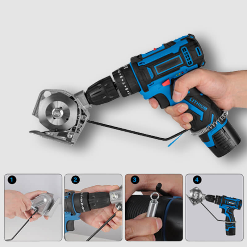 Electric drill cutting cloth scissors head