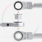 15pcs Adjustable Ratchet Wrench Kit Great Gift