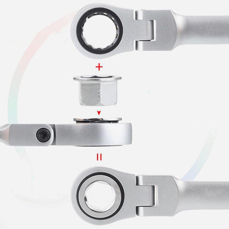 15pcs Adjustable Ratchet Wrench Kit Great Gift